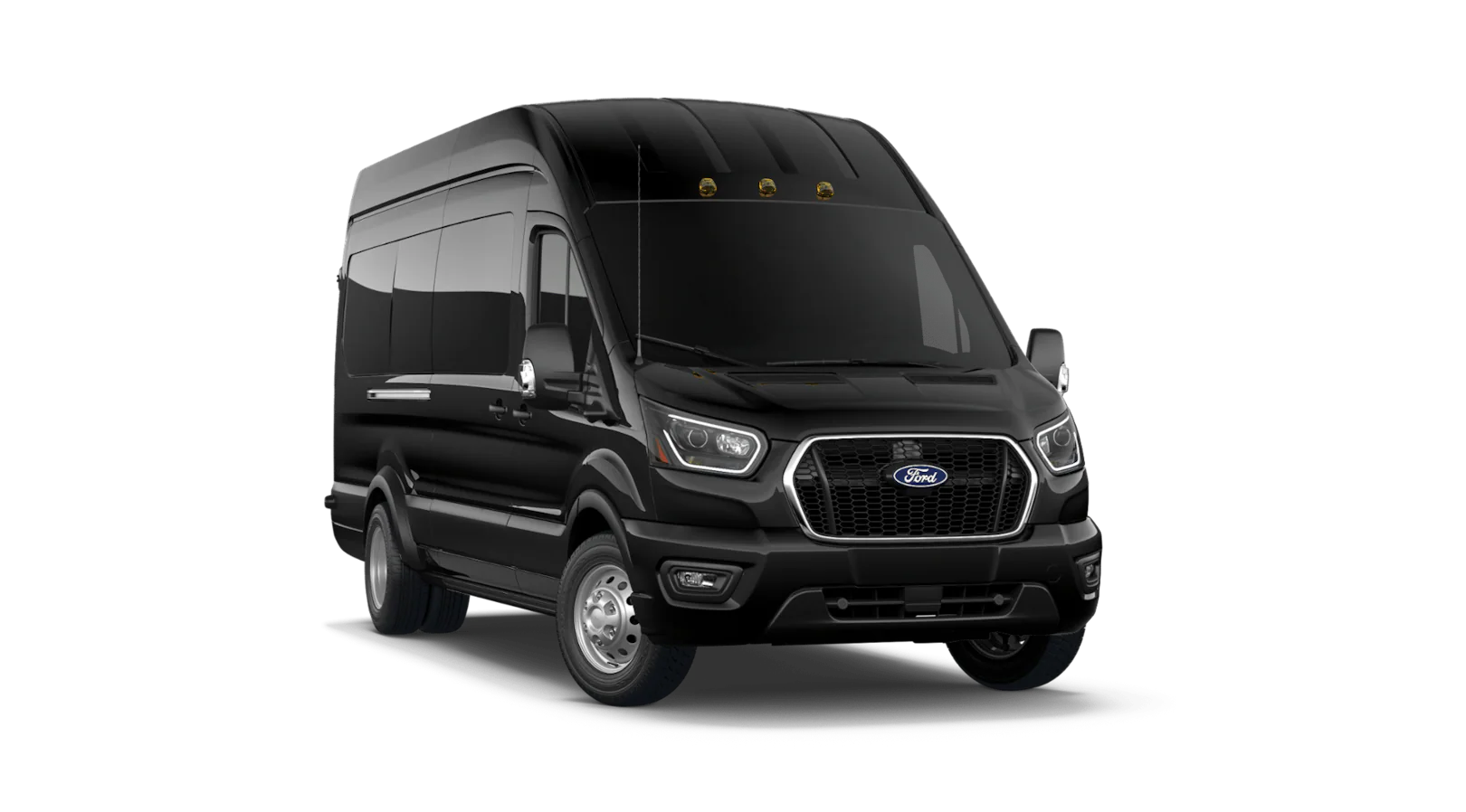 Ford Transit 350 HD XLT front view, van rental in Katy
